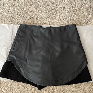 Leather skort!